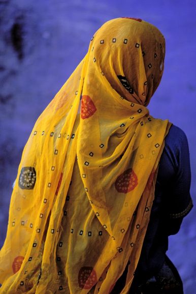 Femme en sari, Jodhpur, Rajasthan, Inde