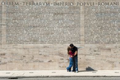 Jeune couple, Rome, Italie